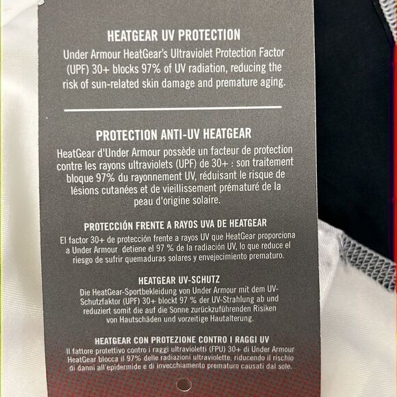 Under Armour Black/Off-White UPF 30 Heat Gear Compression Sleeveless… - Picture 12 of 15